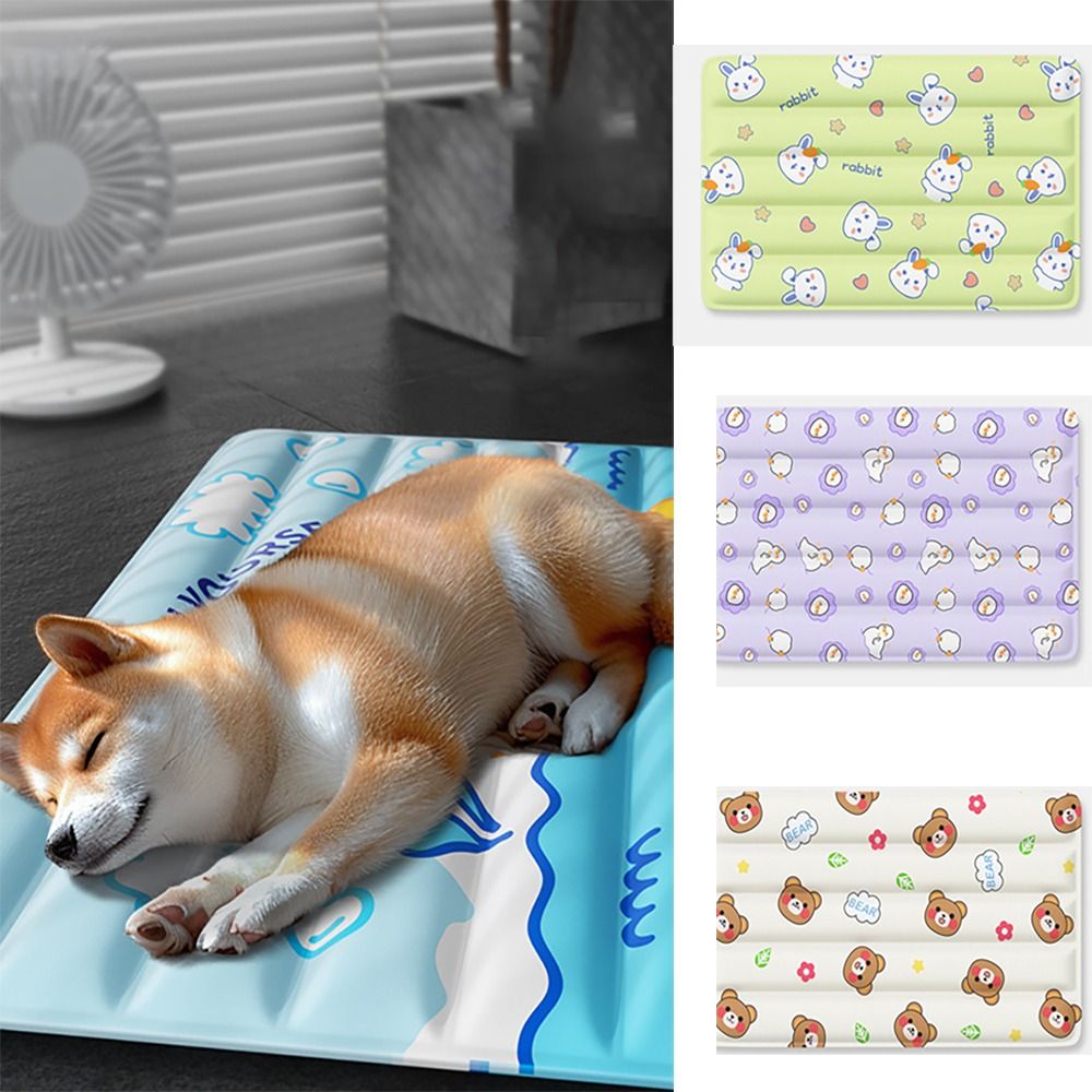 Washable Dog Cooling Mat Comfortable Moisture-proof Breathable Cat Sleep Cold Bed Soft Puppy Ice Blanket Corgi