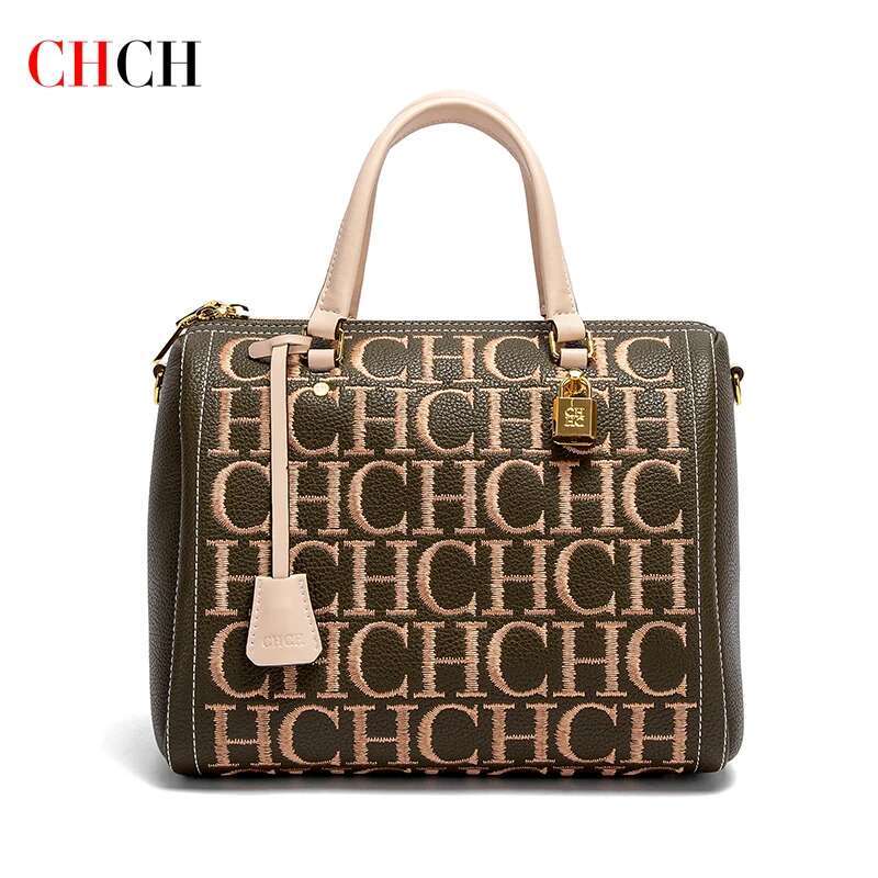 CHCH Shoulder New Embroidered Letter Design Handbag Women's Tote Bag