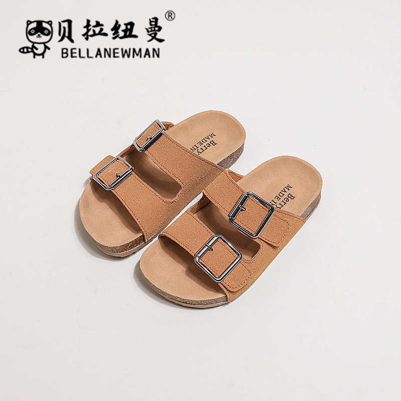 Slipper Boken shoes for boys cork sandals 2025 summer new style for childrens indoor and outdoor sandals medium and large childrens straight drag S253