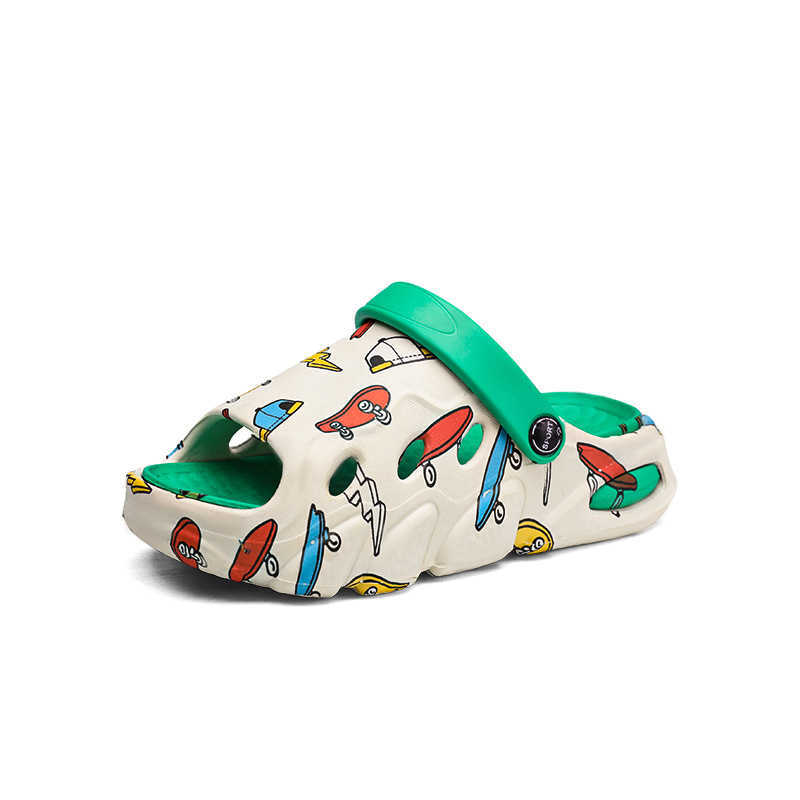 Slipper Childrens slippers for boys and girls in summer non slip soft bottom cool mop for outdoor wear with a feeling of stepping on poop when worn tw