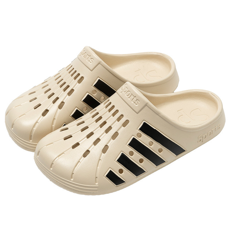 New sandals For Men And Women Wholesale Summer Slippers male Korean version eva net Hole female flat black wear sandals beach Slipper 36-45 2025s