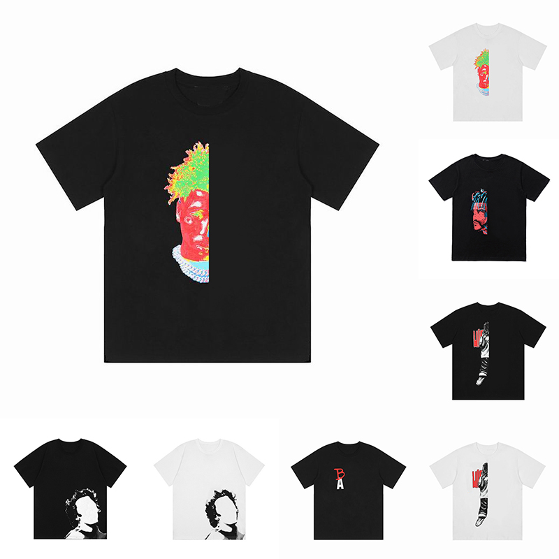 Mens Women Designers T Shirts Trendy letter print pattern black and white T-shirt Tops Luxury clothing Casual Short sleeved Summer Breathable