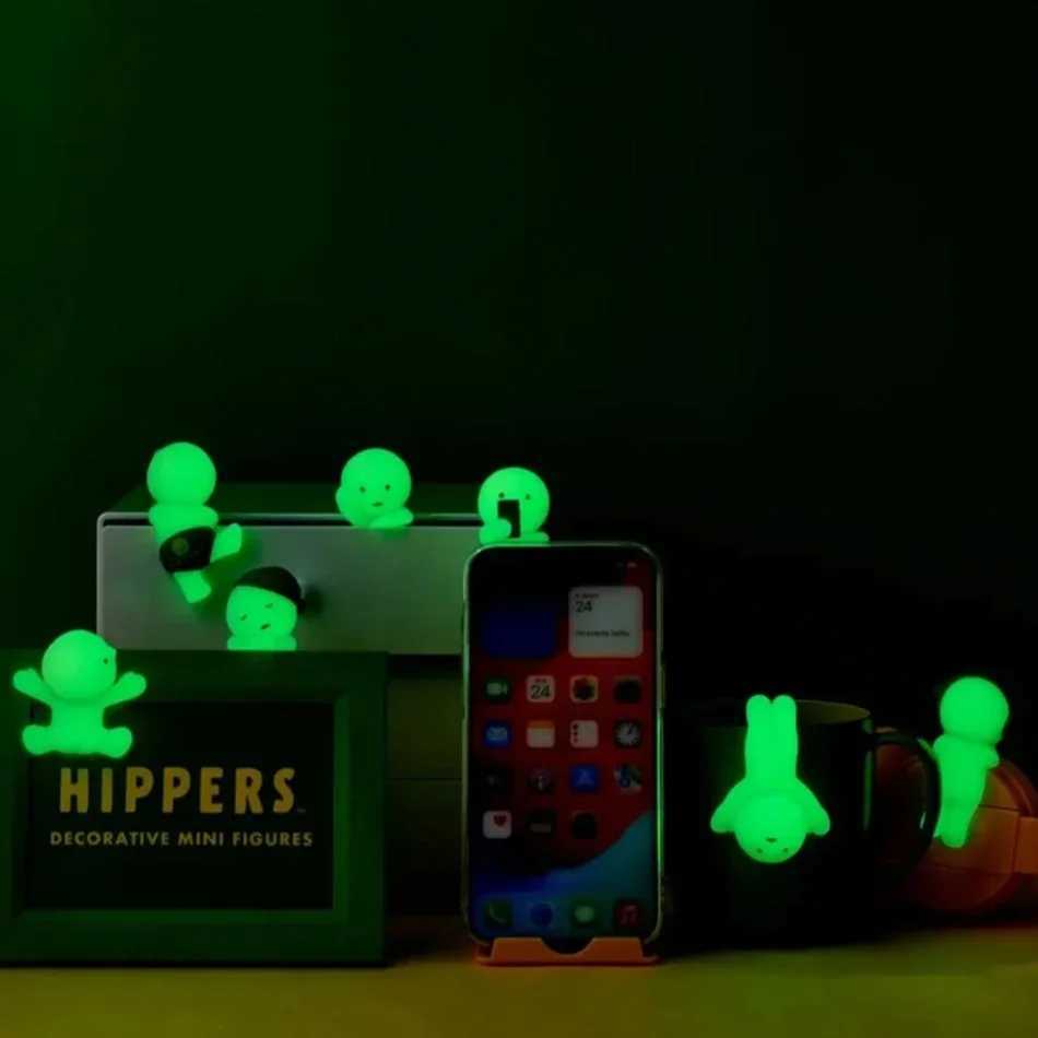 Smiski Night Light Blind Box Corner Jun Toy Mystery Box Cute Phone Pendant Car Office Decoration Childrens Gift X250327