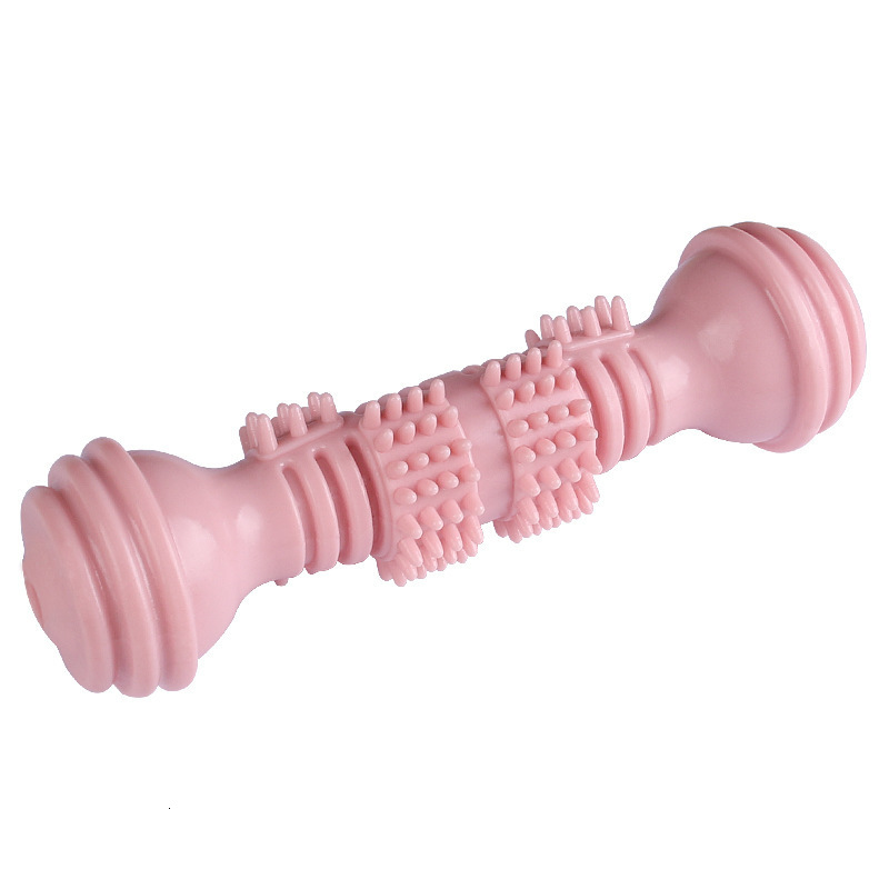 New Pet Bite Chewing Toy Dumbbell Interactive Training Teeth Grinding Dog Bite Toy Dog Stick Toothbrush Dog Toy
