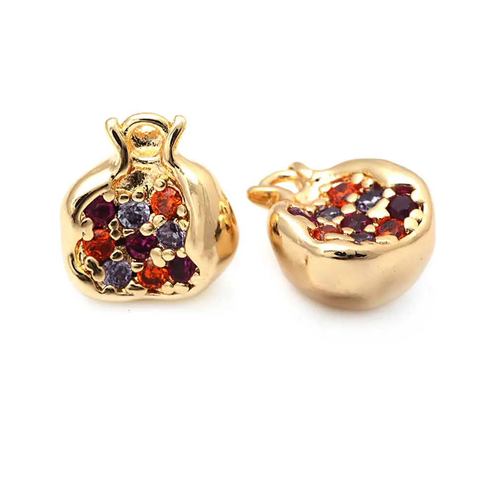4 pieces of highquality brass zircon garnet amulet pendant necklace DIY jewelry accessories RoseDIY official website 250325