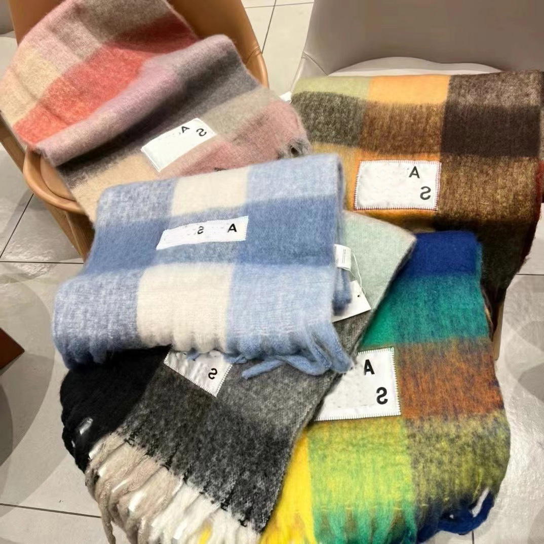 Hot Designer Cashmere Scarf Winter Women Men Long Scarf High Quality Headband Fashion Classic Printed Check Big Plaid Shawls New Accessories Pashmina Pink Balck