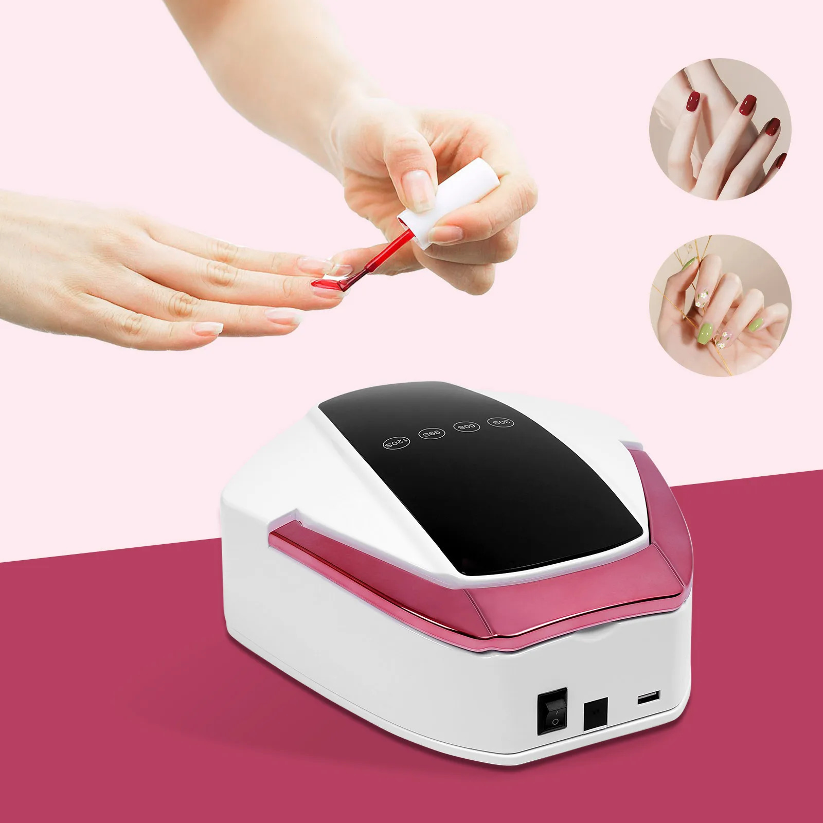 Charging UV LED light 96W portable cordless with timer setting and intelligent sensor dryer for Polish home nail salon 250325