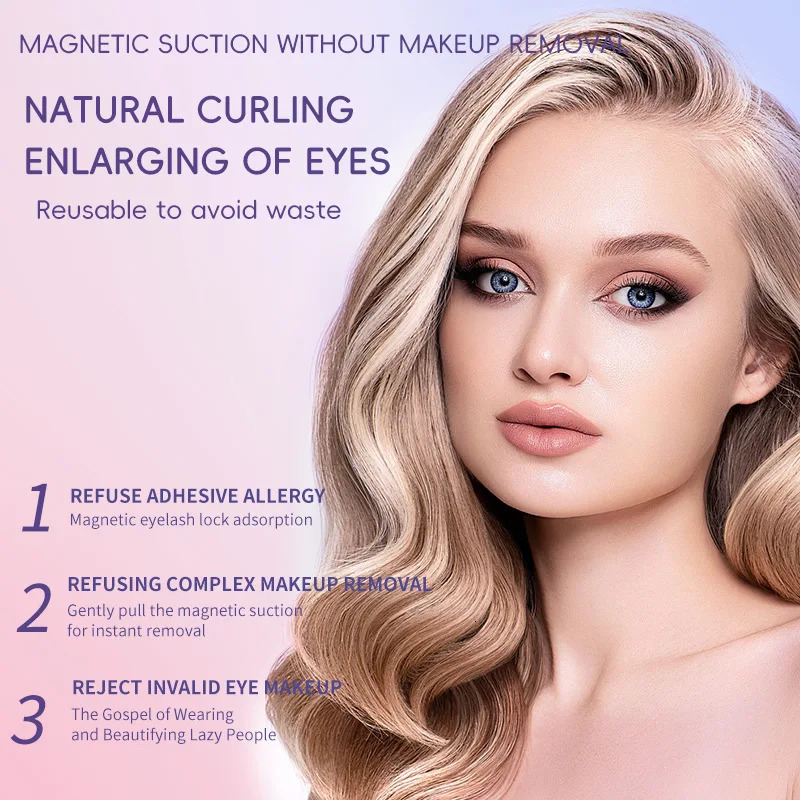 Reusable Magnetic Lashes No Glue Needed Professional Premium 3D Magnetic Eyelash 3-Step Press On False Eyelash 250324