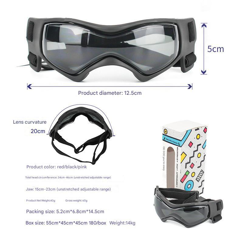 Pet Cool Glasses Anti UV Soft Frame Dog Goggles Freely Adjust The Length Protective Sunglasses