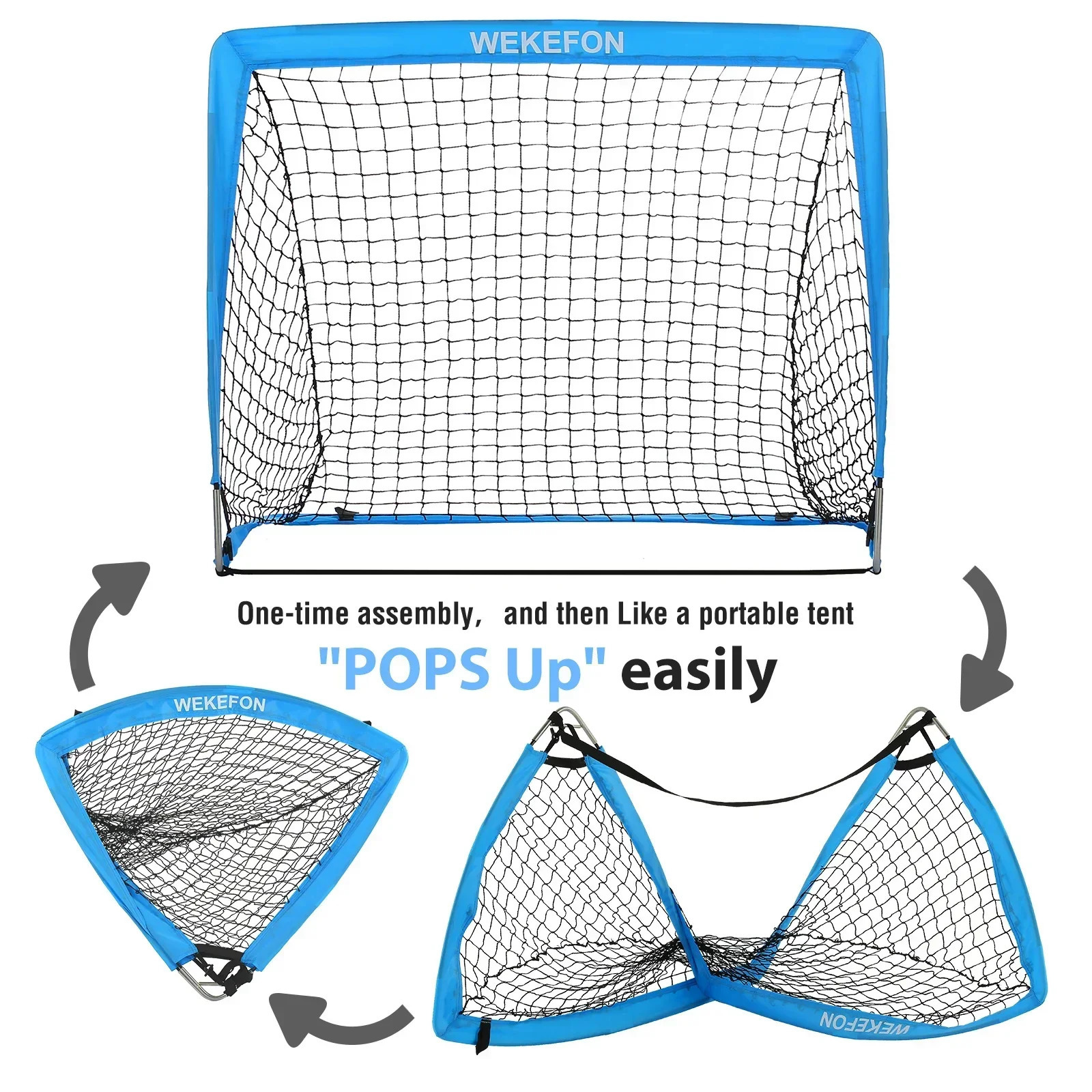 Soccer Goal Kids Soccer Net for Backyard Set of 2 - Size 2.9x2.4 Portable Pop Up Practice Mini Soccer Goals with Carry Case 250326