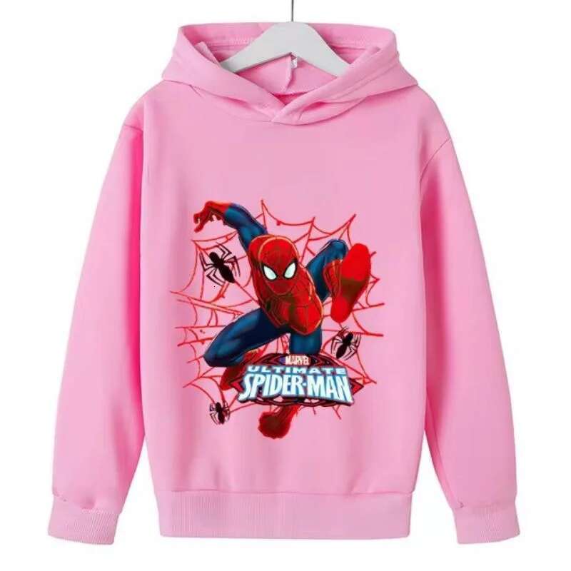 Ddmyshoesvip Children Hoodies Pullover Cartoon Spider Man Printed Kid Casual Tops Spring Autumn Boy Girl Clothing Fashion Sweatshirts