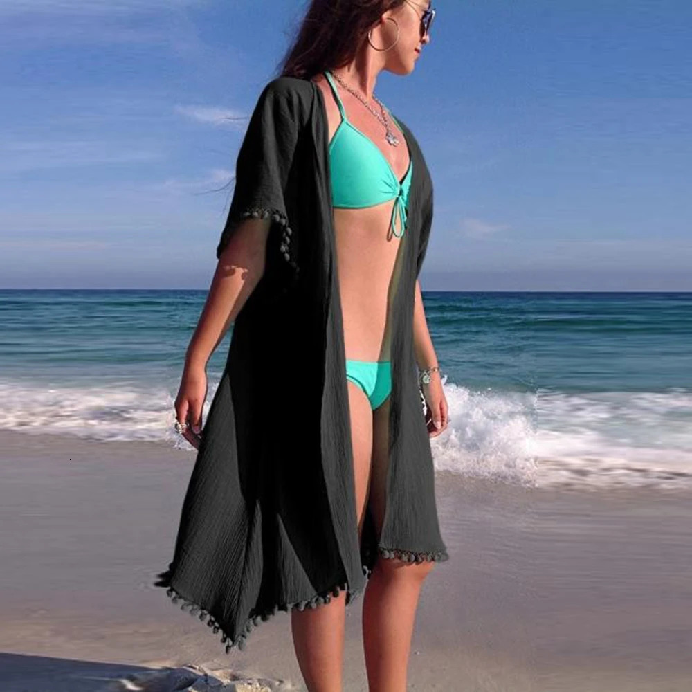 summer cardigan cape 2024 hollow knitted womens beach wear sun protection 250326