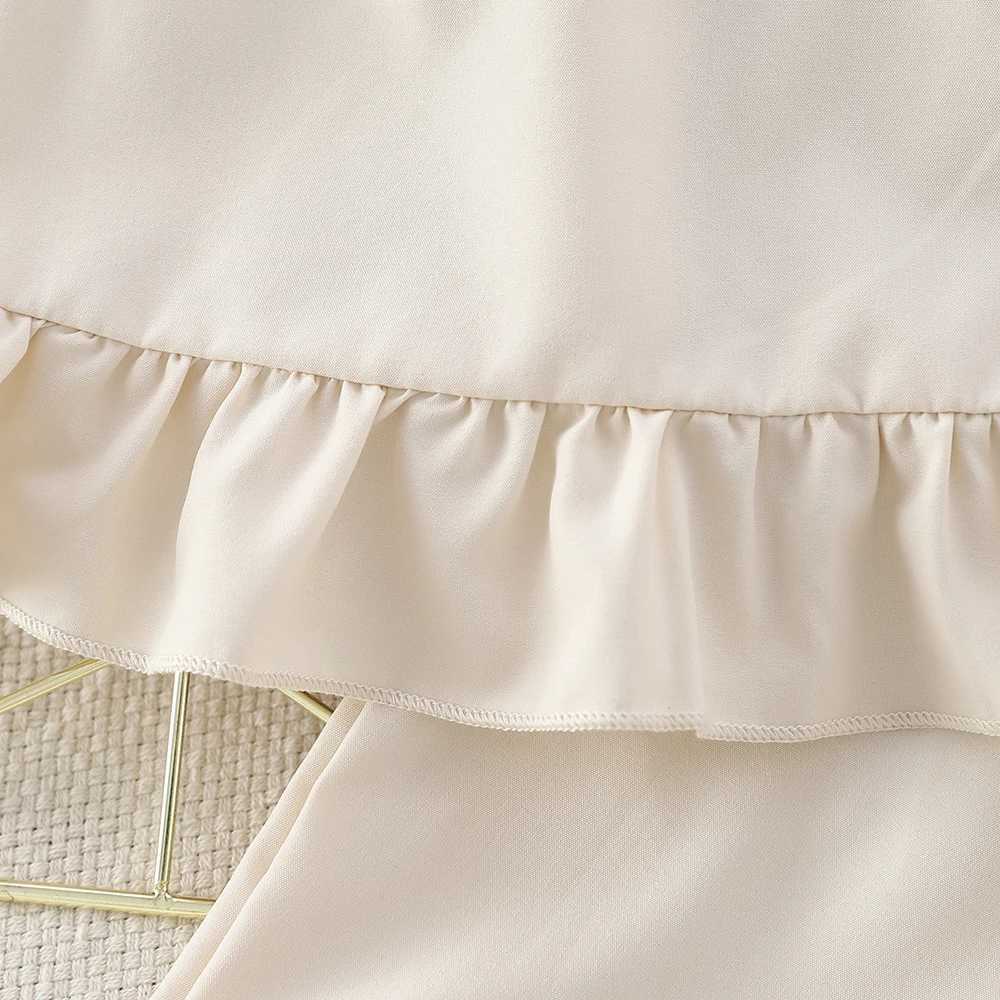 Girls clothing simple sleeveless set button vest design+beige pants childrens casual setT250327
