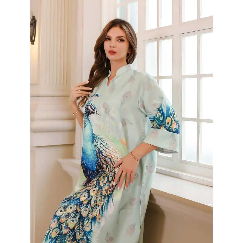Dongdumaoyi Midden Oosten Moslim Gewaad Dameskleding Dubai Turkijeabaya Dames Strass Avondjurk W