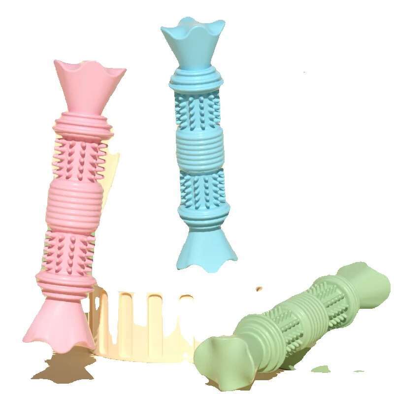 Pet Teeth Grinding Toy New Pet Chewing Candy Toy Dog Toothbrush Teeth Grinding Stick Interactive Training Dog Toy