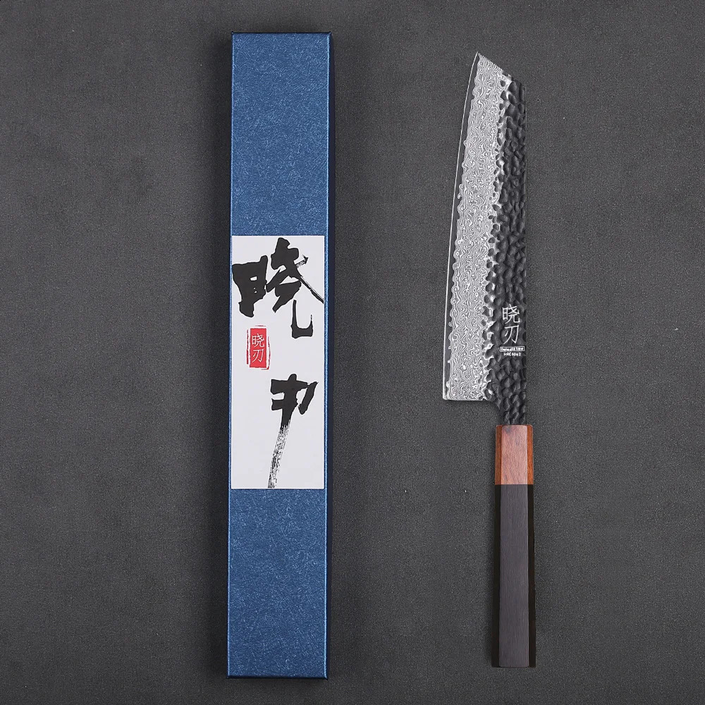 8.2 Japanese Kiritsuke Chef Knife Damascus Steel Sharp Cut Meat Vegetable Cleaver VG10 Hand Forged Professional Kitchen Knives 250327