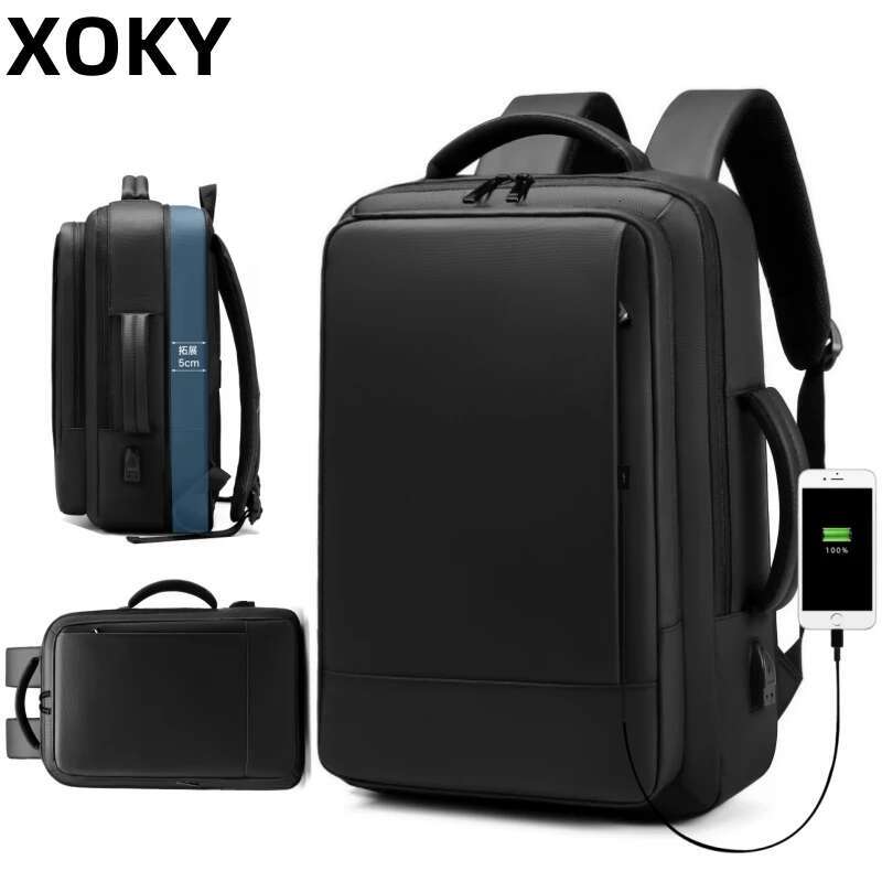 XOKY Business Travel Expandable Large USB Charging Men Fashion 15.6 Inch Laptop Backpack 2051