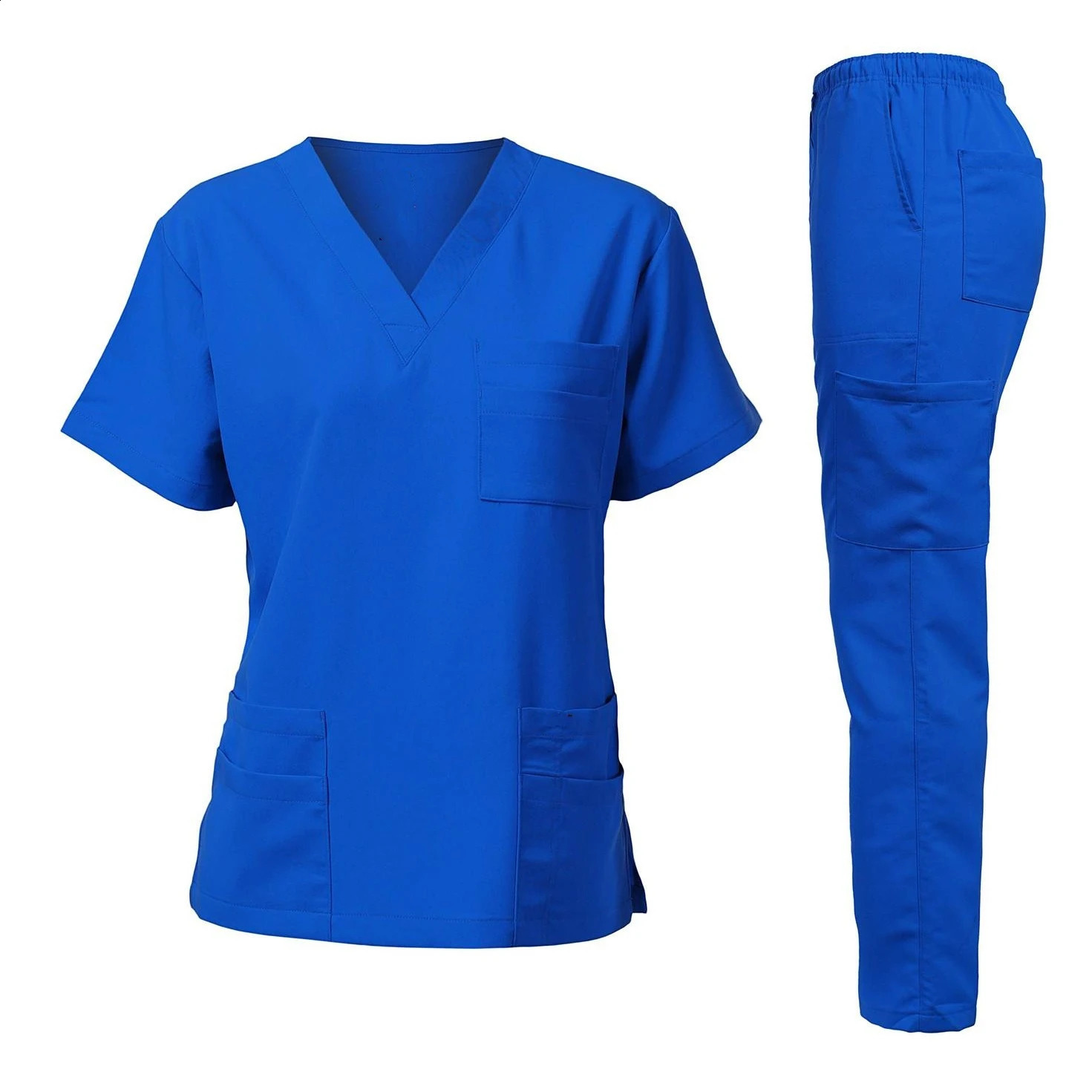 Wrinkle resistant washable soft fabric care washer hospital uniform top female jogging set nurse 250326