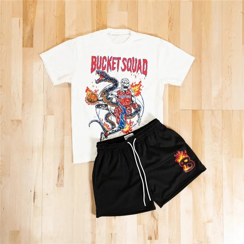 Summer Mesh Basketball Training Shorts Men Quick Drying Street Sports short pants BUCKETSQ Fashion Sweatpants Running shorts 250322