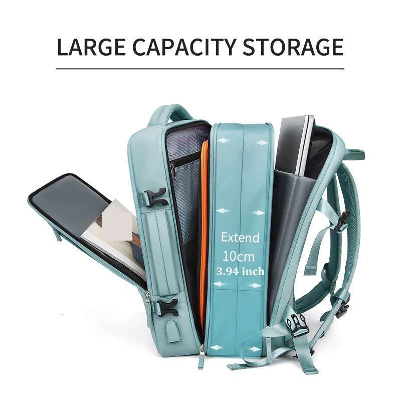 Travel Men Expanded 39L Hiking Business Laptop For Women USB Charging 17 Inch Waterproof School Backpack
