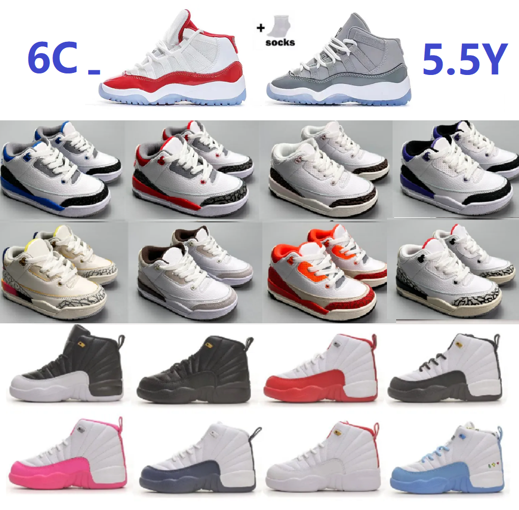 3s 11S kids Shoes 12s cherry 12 boy girl Basketball toddler Sneakers boys Flu Game cherry Gym Red Royalty Taxi Kid shoe chidren Playoffs designer sneaker 22-38 6C-5.5Y