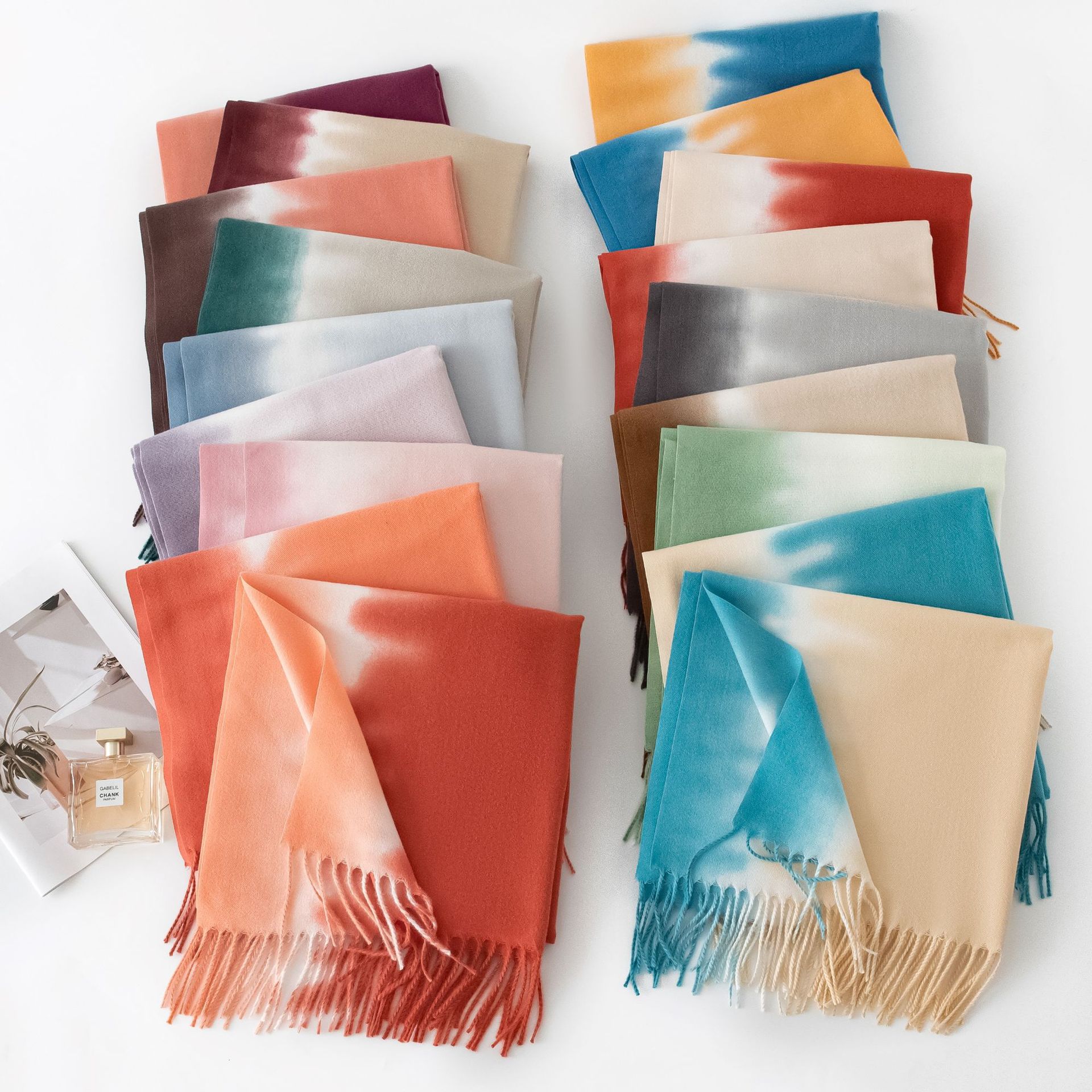 KK3 24 new wool scarf feel cashmere ladies high-grade tassel thickened neck warm plaid versatile shawl