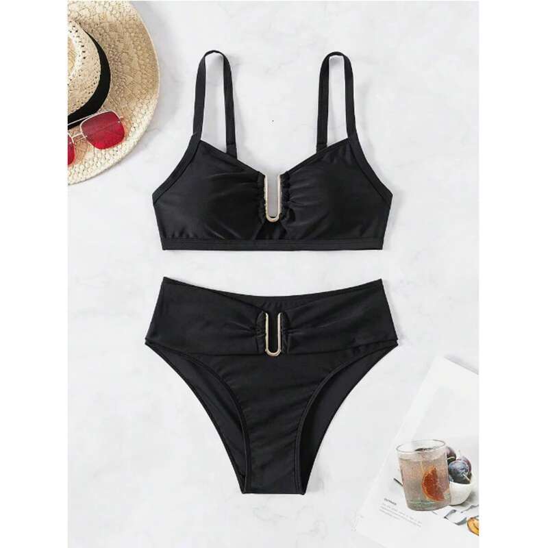 Push Up Bikini Set Swimsuit Two Pieces High Waist Backless Swimwear Women Summer Bathing Suits