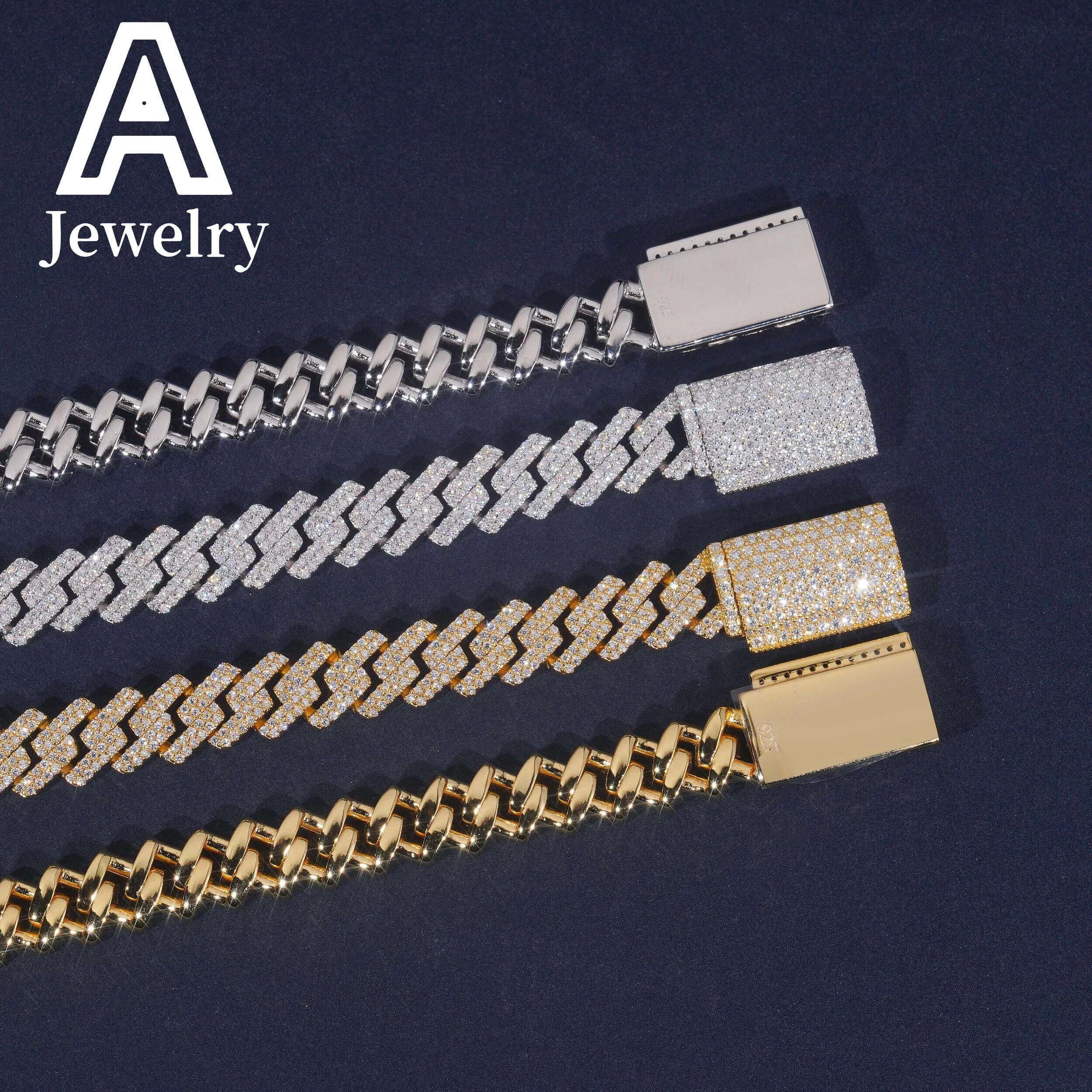 Hot Sale 10mm Diamond Iced Out Cuban Link Chain Custom Hip Hop Jewelry Necklace VVS Moissanite Necklace Bracelet