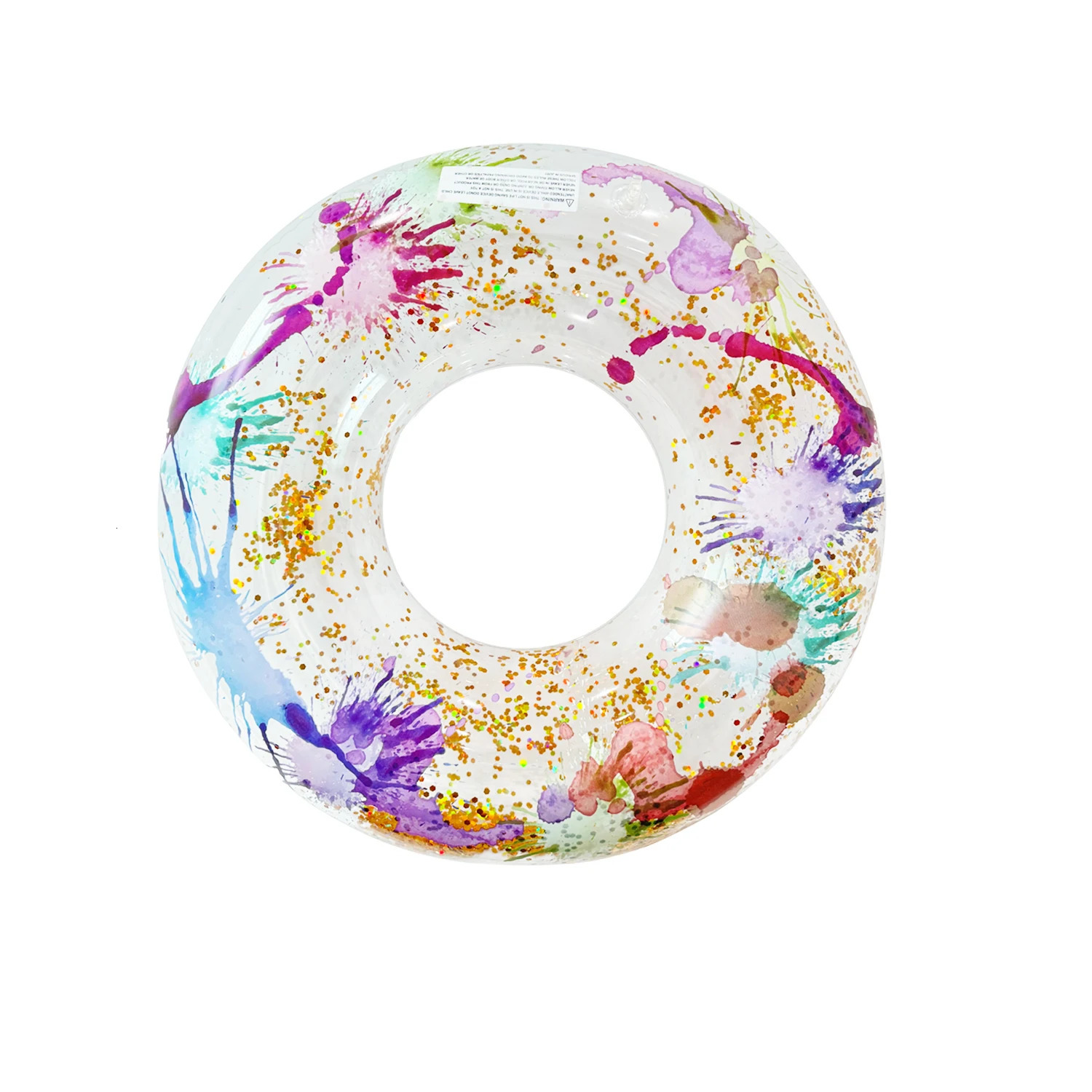 1 gold glitter inflatable swimming ring for water sports and training available in multiple sizes 250321