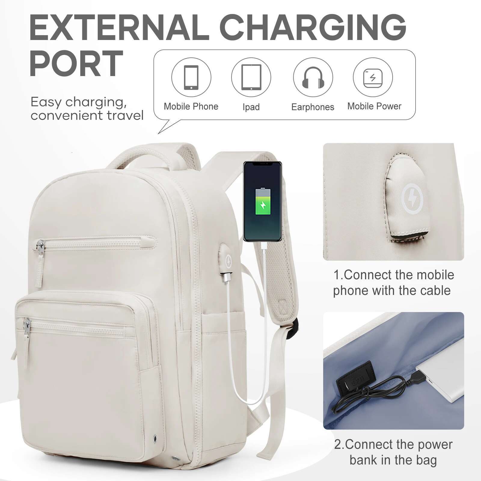 Backpack For Women And Men Overnight Weekend Versatile College Bookbag Casual Student Daypack Travel Essentials Laptop Bag