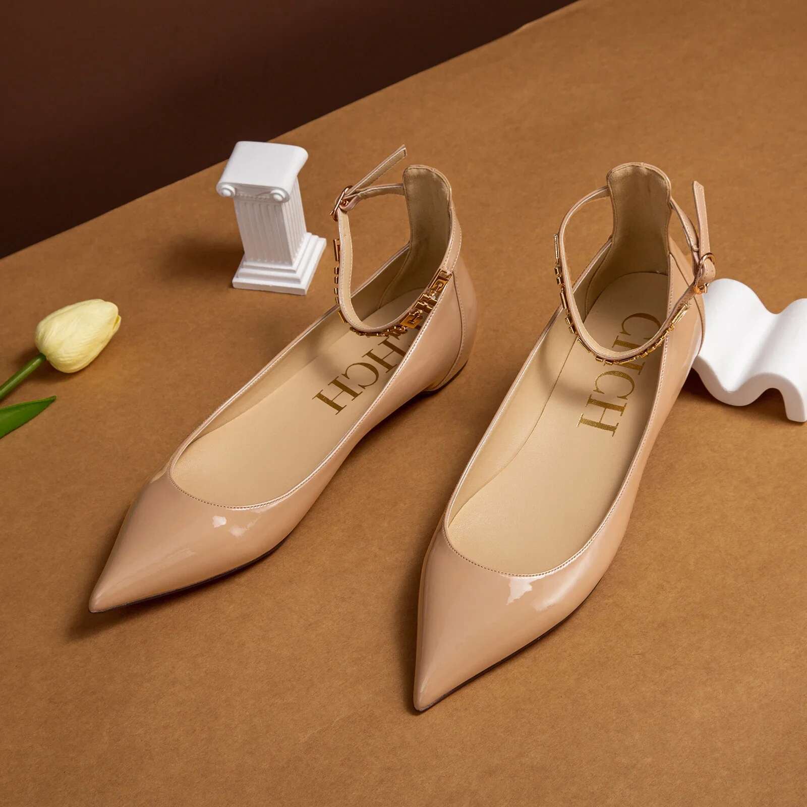 Banquet Business Design Women's New Bright Low Heel Shoes