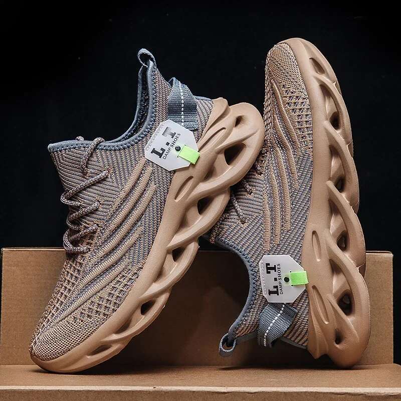 Men Sports Running Jogging Shoes Casual Sneakers Outdoor Breathable Mesh Women Light Shock-absorption Black Tennis