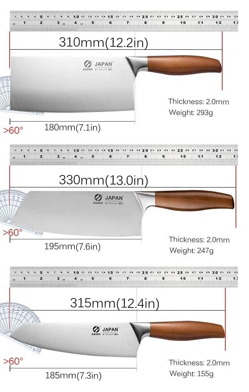 Kitchen Knives Set Stainless Steel Meat Chopping Cleaver Fish Vegetables Slicing Butcher Knife Japanese Chef Knife with Gift BoxC250327