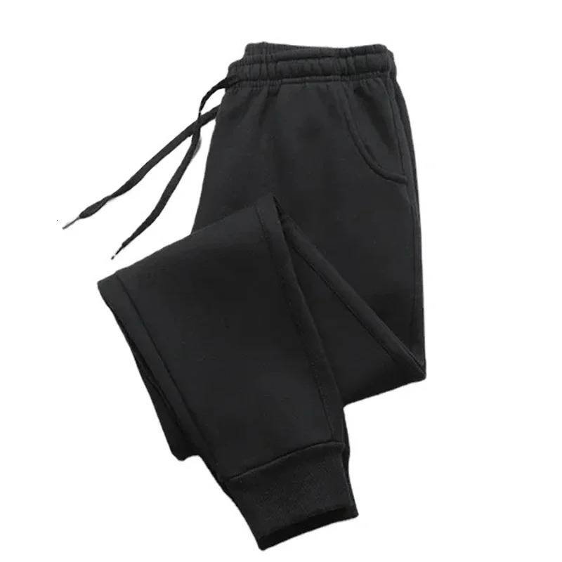 Mens casual pants autumn and winter wool sports mens running athlete gym Trouser fashion solid color 250327