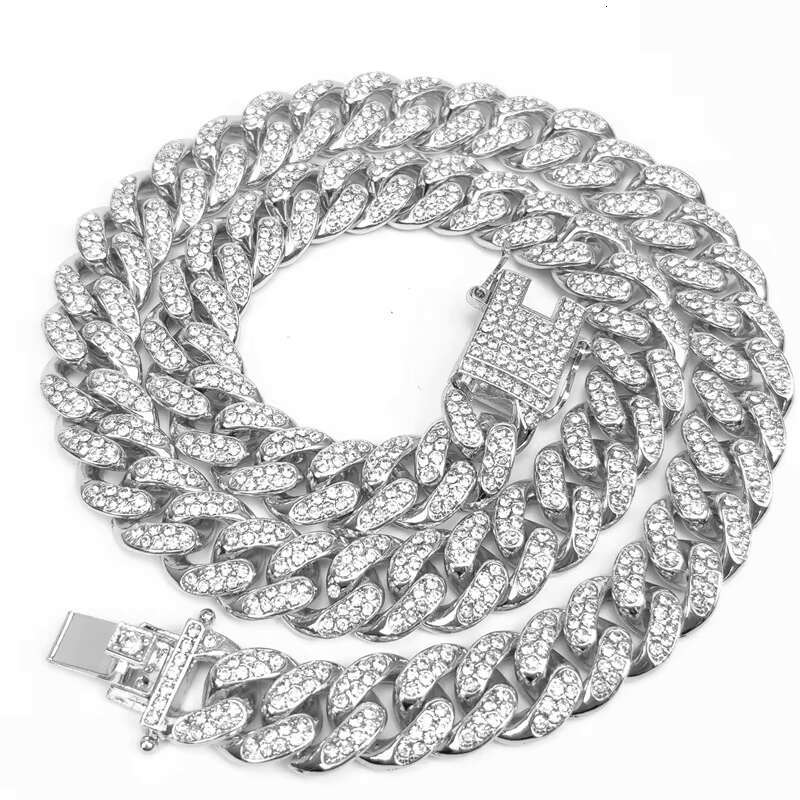 Wholesale Rose Gold Silver Gold Cuban Moissanite Link Pet Dog Chain Collar