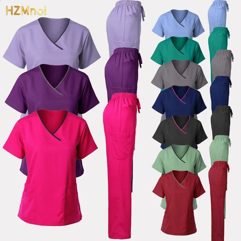 Matte set uniform female jogger hospital accessories gown healthcare workwear unisex mens matte soft 250326
