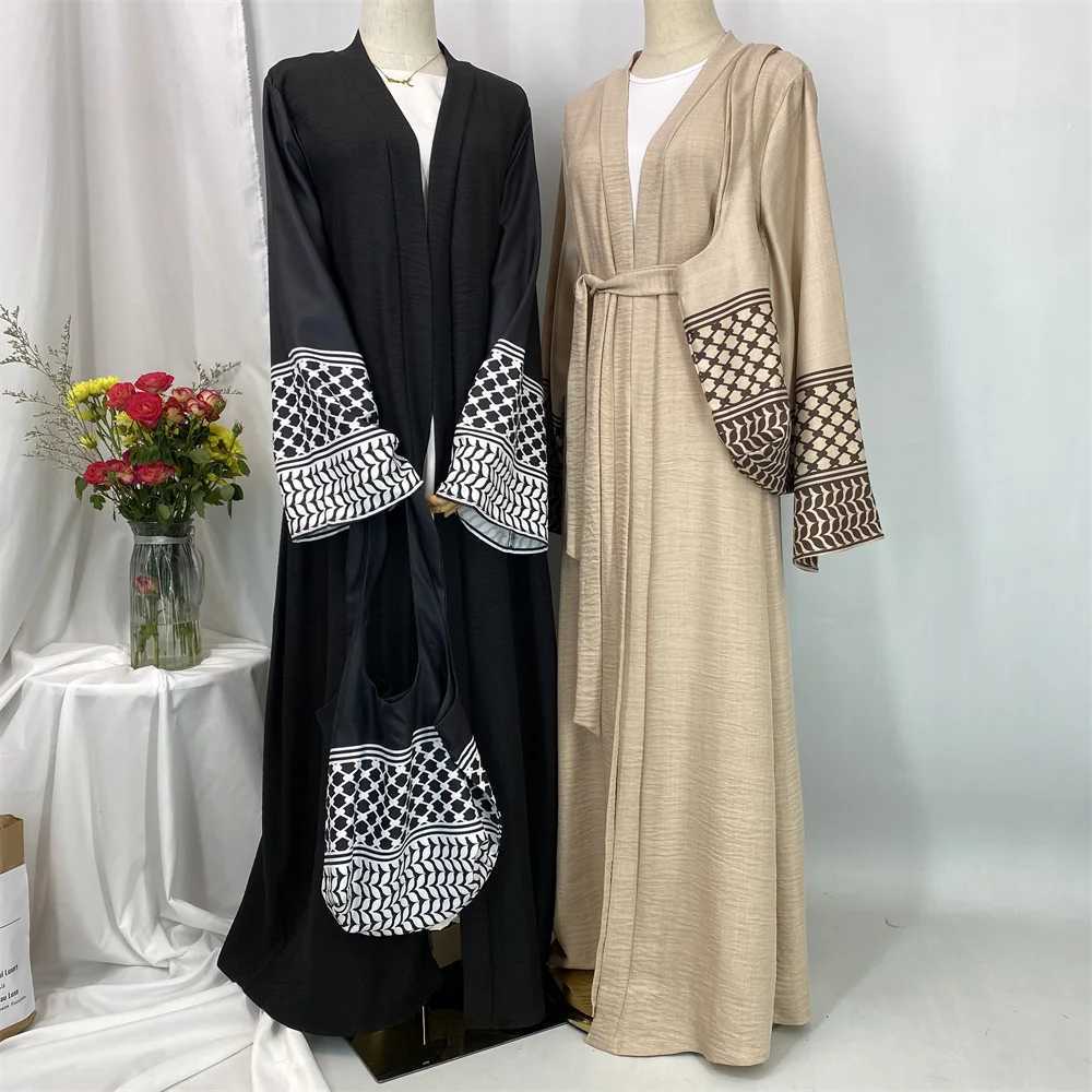 Ramadan Abaya Dubai Luxury Soft Linen Loose Slves Classic Fashion Popular Women Muslim Humility Islamic Clothing X250327
