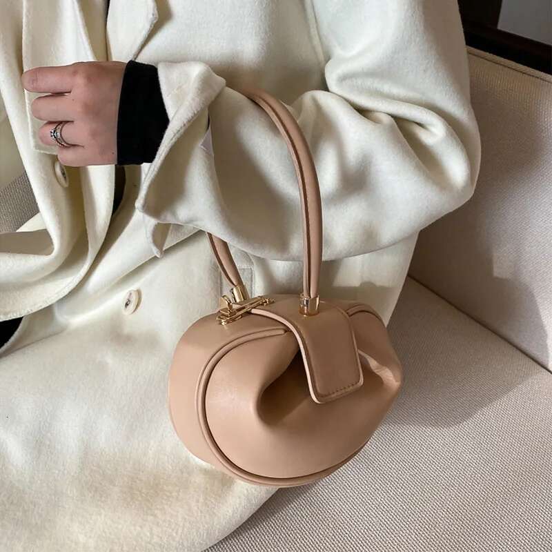 Round Ball Women's Handbag Brand Designer Bowg PU Leather Mini Shoulder Bags Female Purse Fashion Armpit Bag