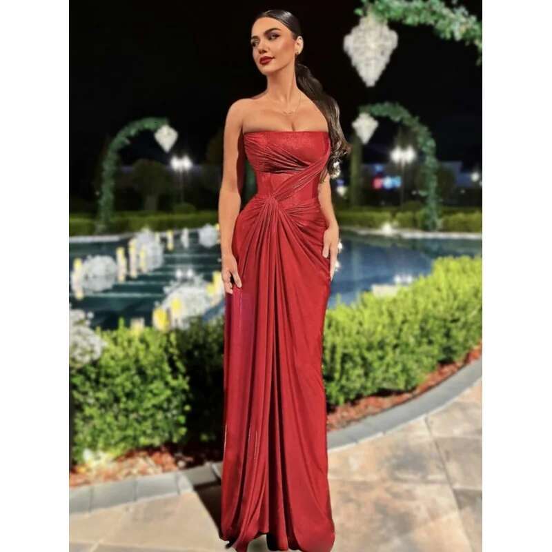 Dongdumaoyi Nieuwe Mode Gebreide Coating Patchwork Tie Back Sexy Sit Lange Bustier Avondjurk C