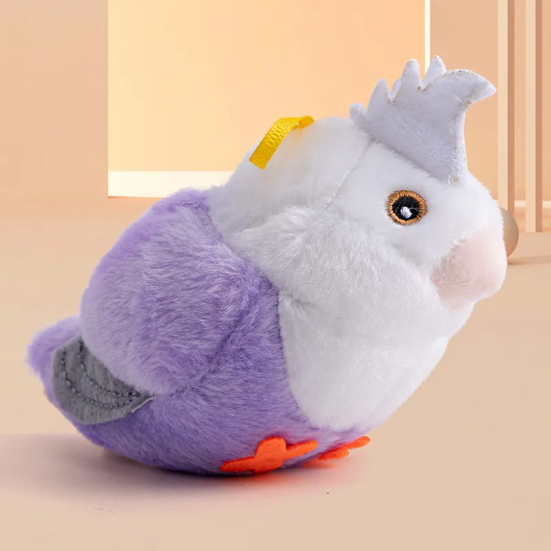 New Cat Toy Touching Sensing Sound Teasing Stick Plush Simulation Little Bird Hedgehog Finless Porpoise Teeth Grinding