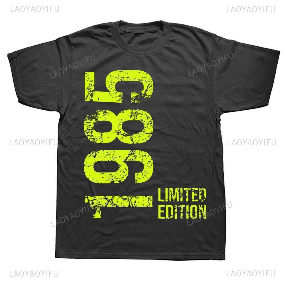 Men's and women's short sleeved t-shirts, streetwear, hip-hop, cotton, vintage print, birthday gift, 38 years old, 1985