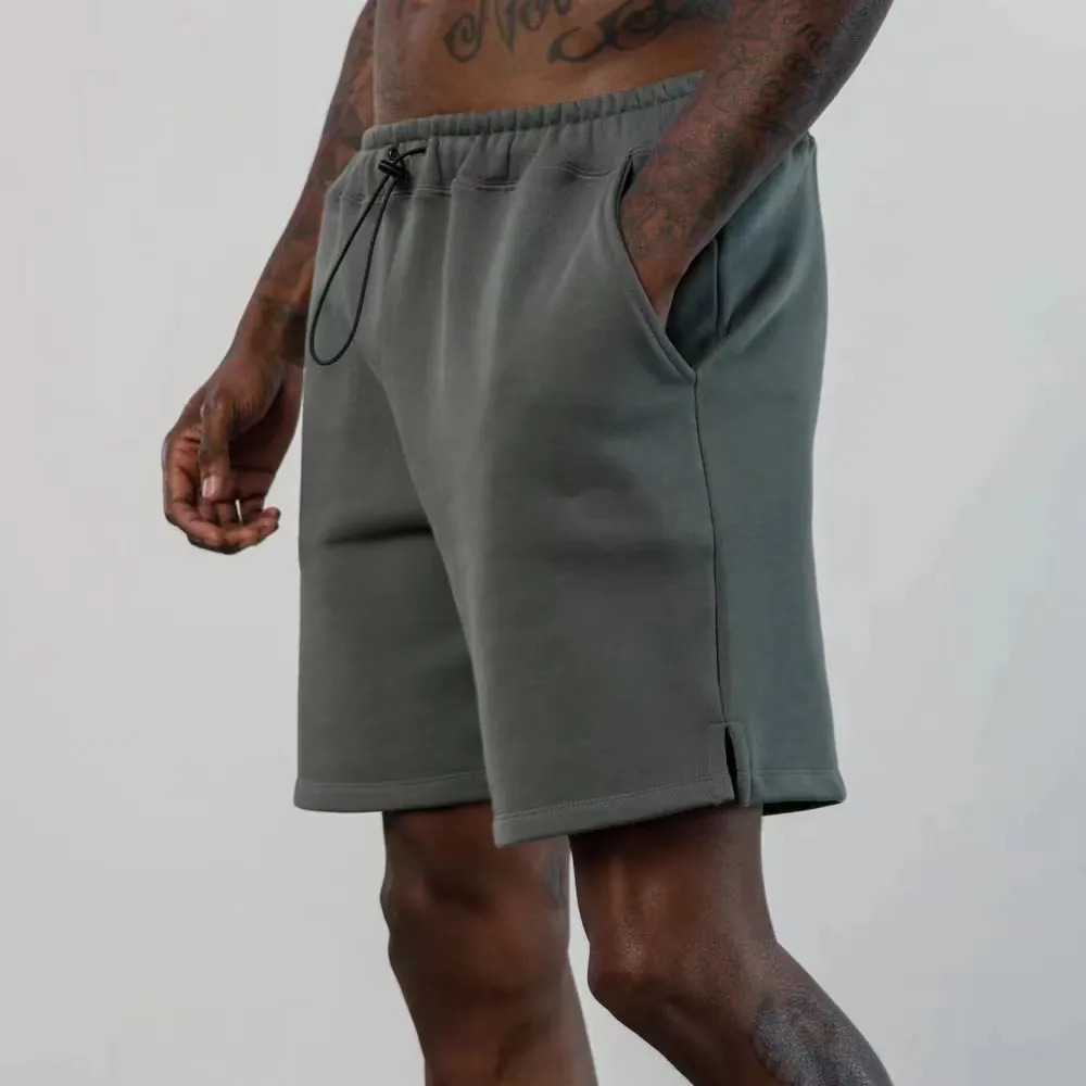 Summer mens shorts made of pure cotton casual four point jogging pants fitness gym training basketball 250326