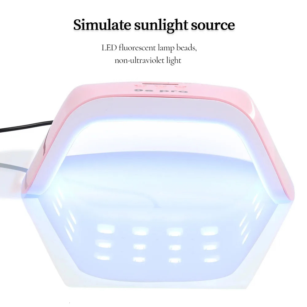 9SPro trapezoidal nail gel drying lamp 24 LED pearl potherapy machine professional manual tool integrated USB device 250325