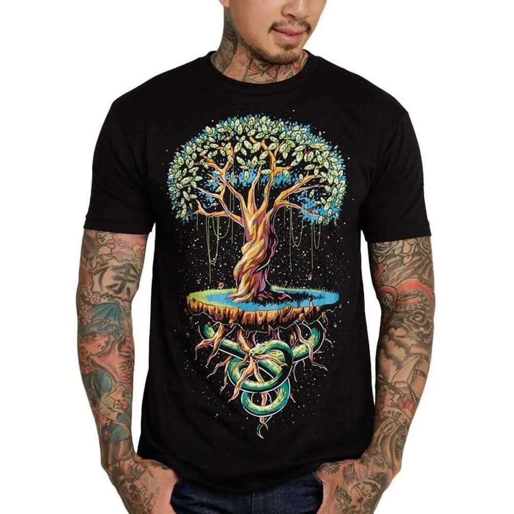 Enter AM Men's Pattern T-shirt S-4XL Premium Short Sleeve Color T-shirt Trippy Astronaut Design High Quality 50988