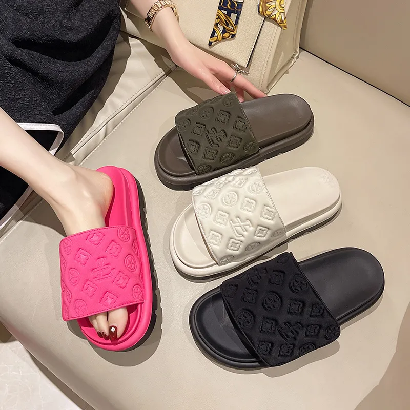 Designer Slider Flat Slipper for Women Sandals NEW hot Slide Pantoufle Mules Womens Slides Slippers Trainers Flip ps Sandles size 36-41