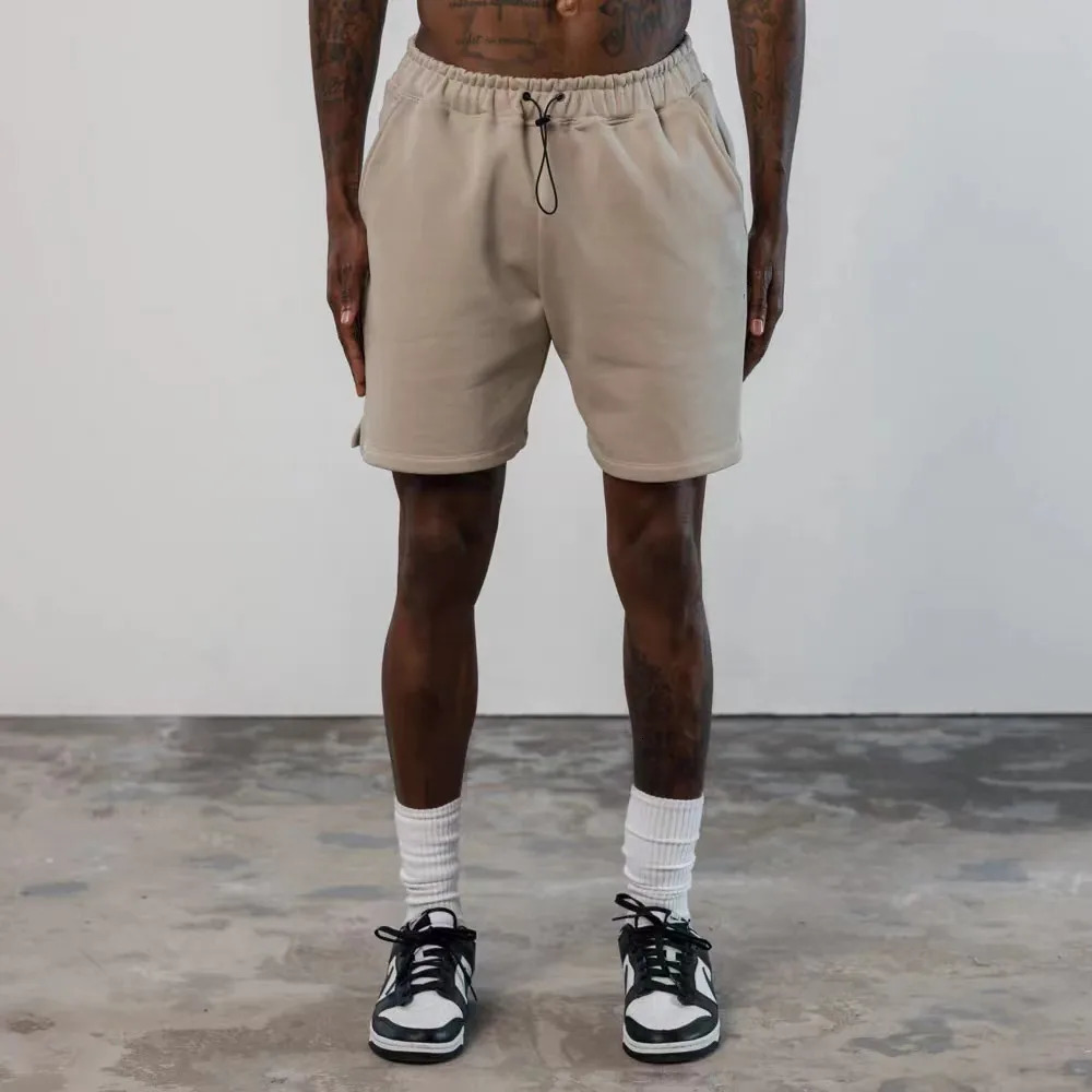 Summer mens shorts made of pure cotton casual four point jogging pants fitness gym training basketball 250326