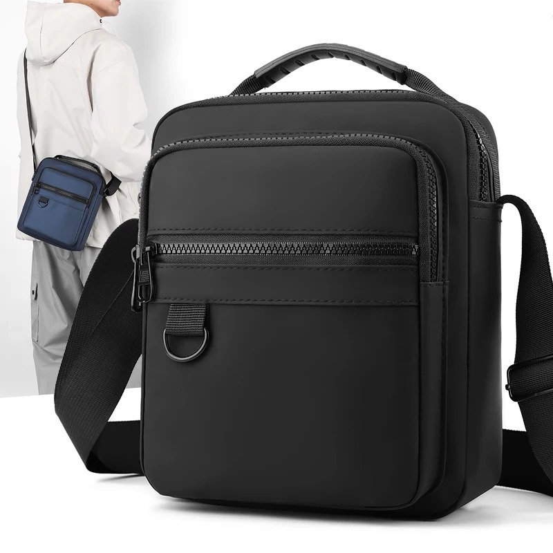 Messenger Sling Bag Mens Casual Oxford Small Zipper Cross Body Simple Mini Ten Font Phone Side Shoulder 250326