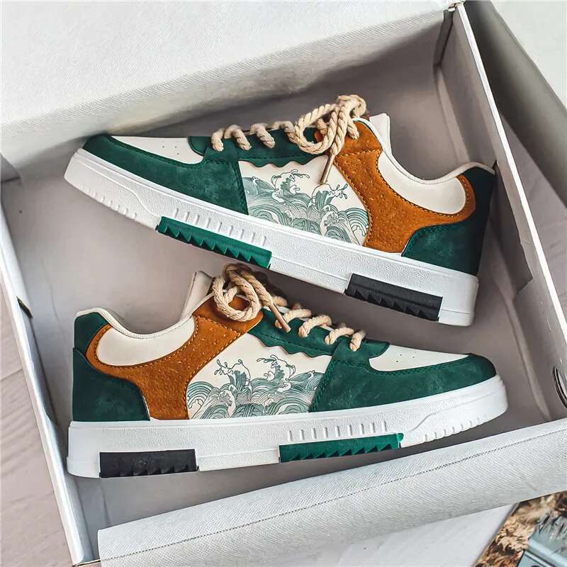 Men Casual Sneakers Autumn New Breathable Sports Shoe Workwear Fashion Thick Soled Wear-resistant Lace Up Anti Slip Shoes