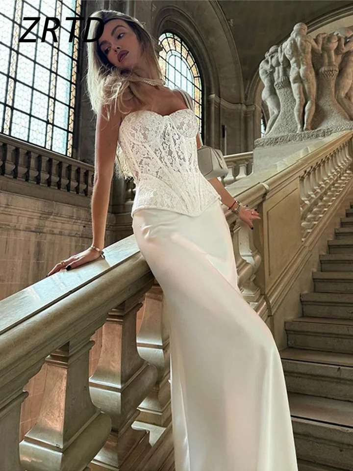 Elegant lace tight corset long sleeved set for womens ultrathin backless top including split body clothes springsummer party 250326