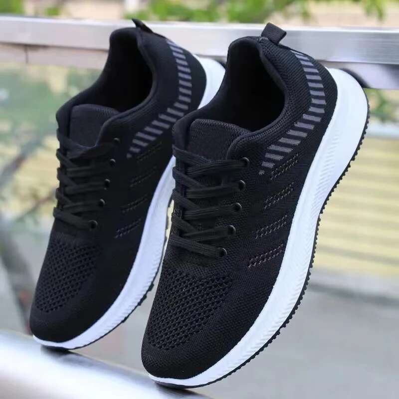 Men's casual fashionable sports breathable running shoes, outdoor walking training tennis shoes